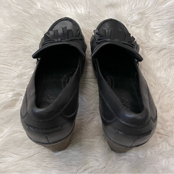 ✨Nicole | Electric Genuine Leather Chunky Platform Fringed Oxford Heels - Picture 8 of 13